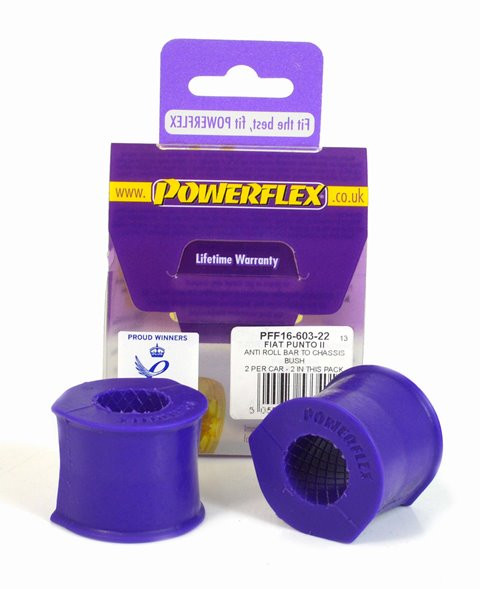 Powerflex Barra Antirollio Anteriore a Telaio 22mm Fiat Punto MK2 (1999 - 2005) - PF-F1660322-2 - PFF16-603-22 - 5055676533401