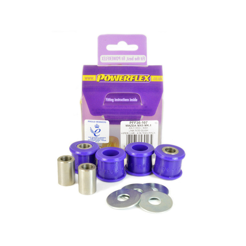 Powerflex Link a Barra Stabilizzatrice Posteriore Mazda MX-5, Miata Mk1 NA (1989-1998) - PF-F36107-4 - PFF36-107 - 5055676530165