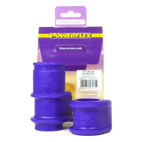 Silent-Bloc Powerflex Kit Zahnstange Lenkung Mazda MX-5, Miata Mk1 NA (1989-1998) - PF-F36108 - PFF36-108 - 5055676531759