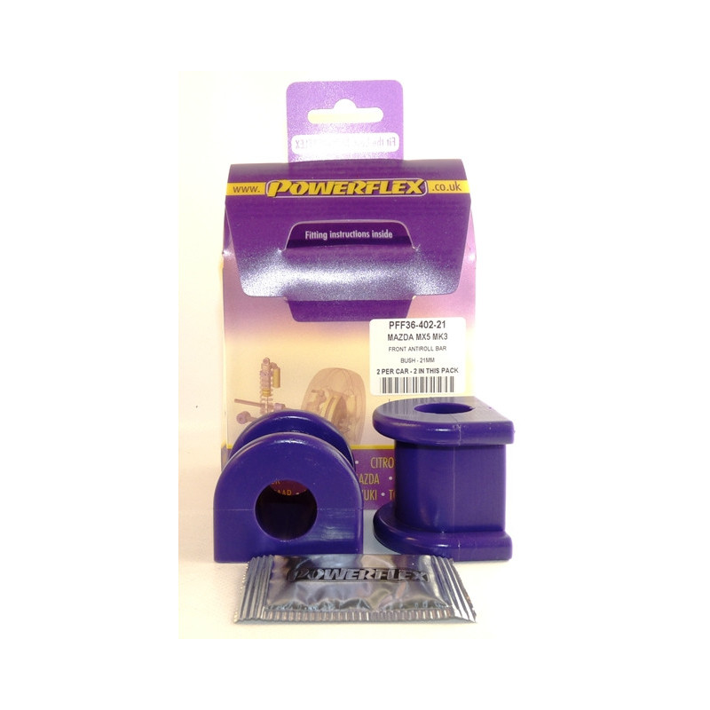 Powerflex Barra Stabilizzatrice Anteriore 21mm Mazda MX-5, Miata Mk3 NC (2005-2015) - PF-F3640221-2 - PFF36-402-21 - 5055676505149