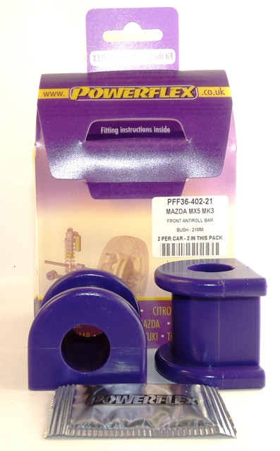 Powerflex Barra Stabilizzatrice Anteriore 21mm Mazda MX-5, Miata Mk3 NC (2005-2015) - PF-F3640221-2 - PFF36-402-21 - 5055676505149