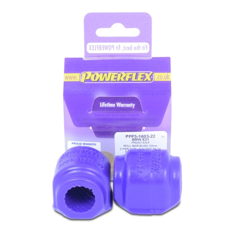 Powerflex bushes for Front Anti Roll Bar Bush 22mm BMW E21 Série 3 (1975 - 1978) - PF-F5160322-2 - PFF5-1603-22 - 5055676534002