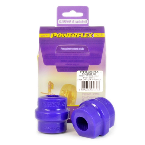 Silent-Bloc Powerflex Barre Anti-Roulis Avant 23.5mm Peugeot 307 (2001-2011), Peugeot 308 (2007-2014) - PF-F50603235-2 - PFF50-603-23.5 - 5055676530363
