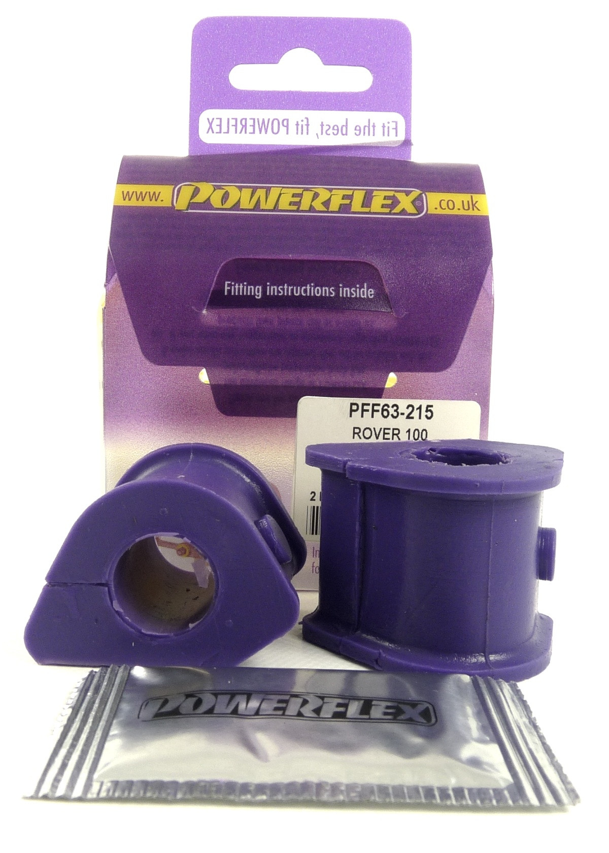 Silent-Bloc Powerflex Interior Anti-Roll Bar Front Rover Metro GTi, Rover 100 - PF-F63215-2 - PFF63-215 - 5055676507242