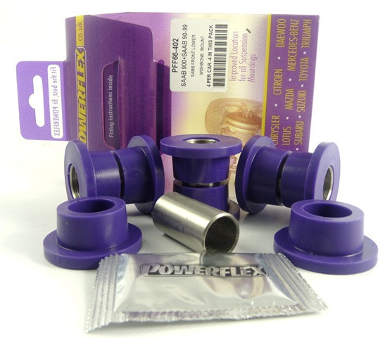 Powerflex bushes for Front Wishbone Lower Bush Saab 90 & 99 (1975-1987) - PF-F66402-4 - PFF66-402 - 5055676507884