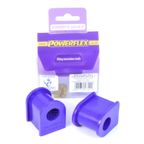 Silent-Bloc Powerflex Barre Anti-Roulis Avant 18.5mm Toyota MR2 SW20 REV 2 à 5 (1991 - 1999) - PF-F76503185-2 - PFF76-503-18.5 - 5055676533104
