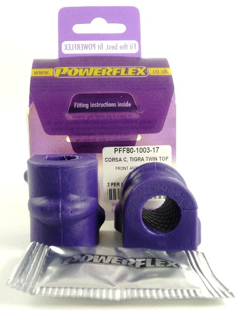 Silent-Bloc Powerflex Stabilisator vorne 17mm Opel Corsa C (2000-2006) - PF-F80100317-2 - PFF80-1003-17 - 5055676509536