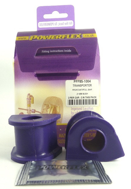 Powerflex bushes for Front Anti Roll Bar To Chassis Bush 21mm Transporter Models T25/T3 Type 2 All Models (1979 - 1992) - PF-F851004-2 - PFF85-1004 - 5055676510181