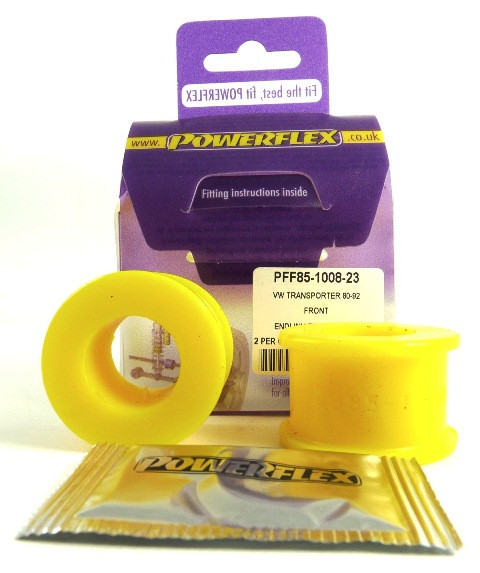 Silent-Bloc Powerflex Liaison Bout de Barre Avant 23mm Transporter Modèles T25/T3 Type 2 Tous modèles (1979 - 1992) - PF-F85100823-2 - PFF85-1008-23 - 5055676510266
