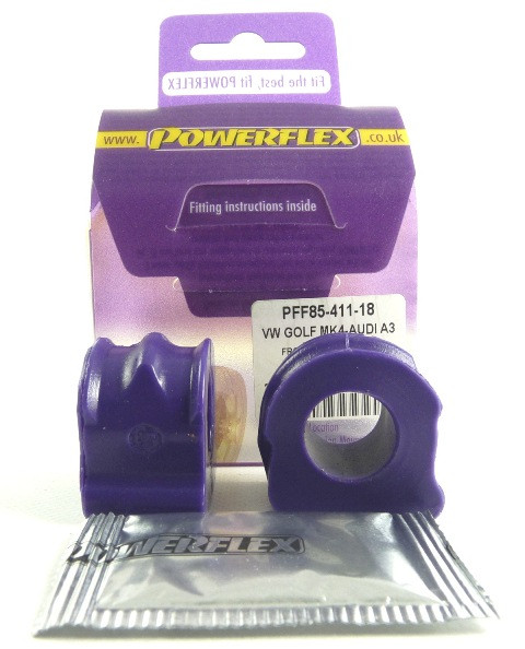 Powerflex bushes for Front Anti Roll Bar Mount 18mm Seat Leon & Cupra Mk1 Typ 1M 2WD (1999-2005) - PF-F8541118-2 - PFF85-411-18 - 5055676512048
