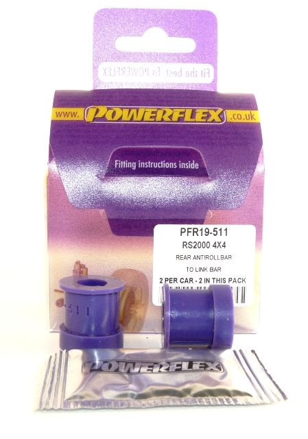 Silent-Bloc Powerflex Barre Anti-Roulis Arrière sur Biellette Ford Escort MK5,6 RS2000 4X4 1992-96 - PF-R19511-2 - PFR19-511 - 5055676503602