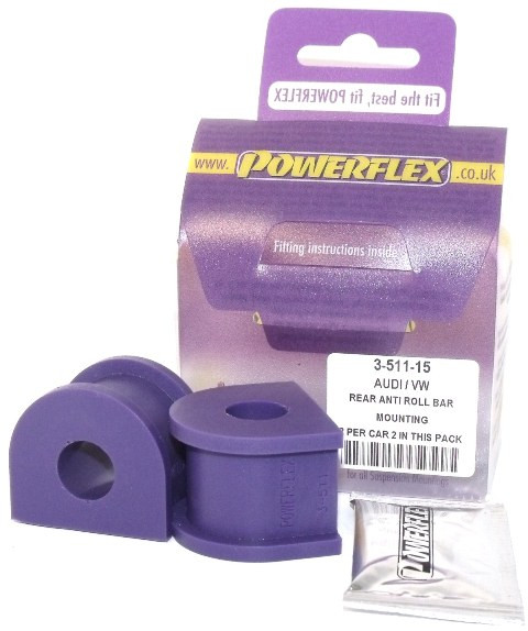 Powerflex bushes for Rear Anti Roll Bar Mount 15mm Audi 80, 90 Quattro inc Avant (1992-1996), S2 inc Avant B4, RS2 B4 (1994-1996 - PF-R351115-2 - PFR3-511-15 - 5055676501035