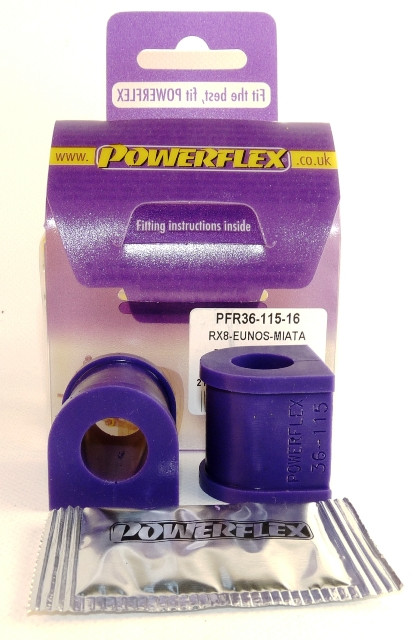 Silent-Bloc Powerflex Stabilisator hinten 16mm Mazda RX-8 (2003-2012) - PF-R3611516-2 - PFR36-115-16 - 5055676504913