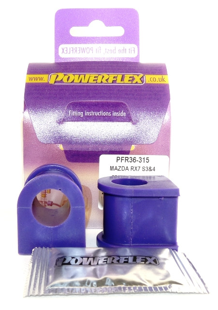 Powerflex bushes for Rear Anti Roll Bar Bush 18mm Mazda RX-7 Generation 3 & 4 (1992-2002) - PF-R36315-2 - PFR36-315 - 5055676505095
