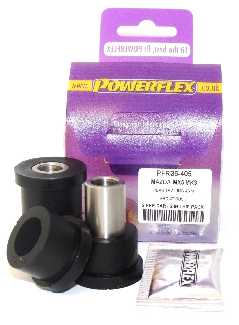 Silent-Bloc Powerflex Vorderer Zugarm Hinten Mazda MX-5, Miata Mk3 NC (2005-2015) - PF-R36405-2 - PFR36-405 - 5055676505187