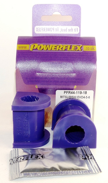 Silent-Bloc Powerflex Barre Anti-Roulis Arrière 18mm Mitsubishi Lancer Evolution 4, 5 & 6 RS/GSR - PF-R4411918-2 - PFR44-119-18 - 5055676505583