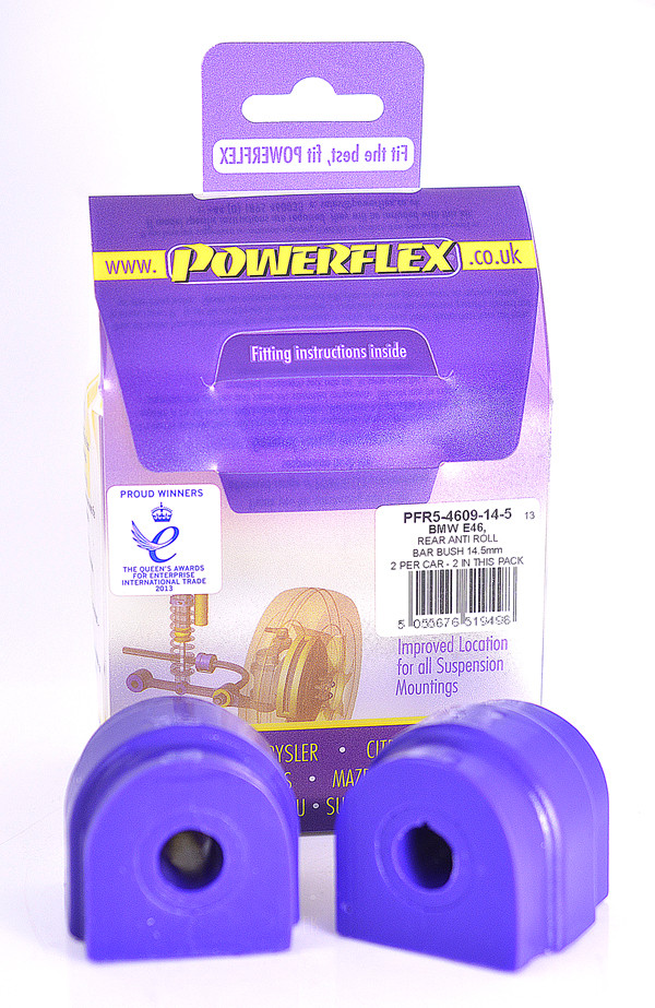 Powerflex bushes for Rear Anti Roll Bar Mount 14.5mm BMW E60 5 Series, Saloon - PF-R54609145-2 - PFR5-4609-14.5 - 5055676519498
