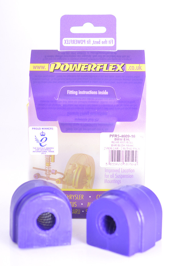 Powerflex bushes for Rear Anti Roll Bar Mount 16mm BMW E60 5 Series, Saloon - PF-R5460916-2 - PFR5-4609-16 - 5055676519504