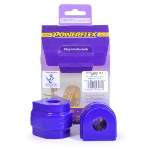 Powerflex bushes for Rear Anti Roll Bar Mounting Bush 18.5mm BMW E83 X3 (2003-2010) - PF-R54609185-2 - PFR5-4609-18.5 - 5055676532305