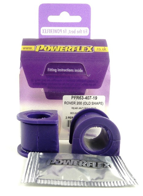 Silent-Bloc Powerflex Barre Anti-Roulis Arrière 19mm Rover 200 (1989-1995), 400 (1990-1995) - PF-R6340719-2 - PFR63-407-19 - 5055676507396