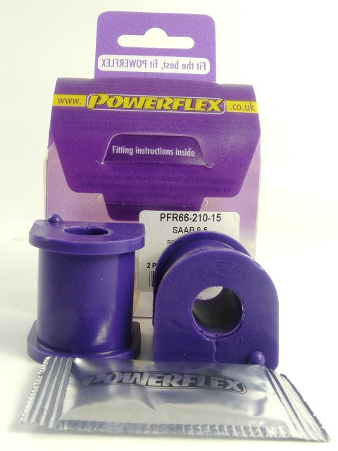 Powerflex bushes for Rear Anti Roll Bar Mounting Bush 15mm Saab 9-5 (1998-2010) YS3E - PF-R6621015-2 - PFR66-210-15 - 5055676507747