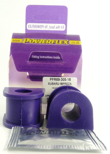 Powerflex bushes for Rear Anti Roll Bar To Chassis Bush 18mm Subaru Impreza Turbo, WRX & STi GD,GG (2000 - 2007) - PF-R6930518-2 - PFR69-305-18 - 5055676508539