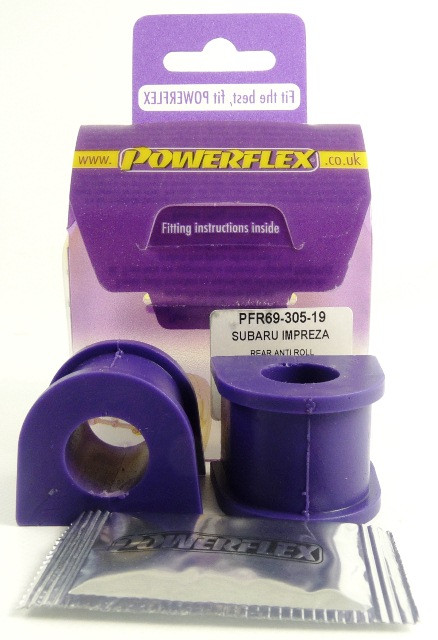 Silent-Bloc Powerflex Barre Anti-Roulis Arrière sur Châssis 19mm Subaru Impreza Turbo, WRX & STi GD,GG (2000 - 2007) - PF-R6930519-2 - PFR69-305-19 - 5055676508546