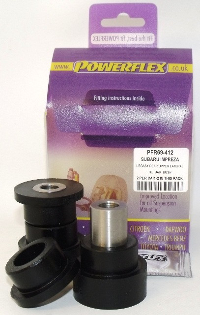 Silent-Bloc Powerflex Exterior Zugstange Obere Seitlich Fahrwerk Hinten Subaru Legacy BE, BH (1998 - 2003) - PF-R69412-2 - PFR69-412 - 5055676508607