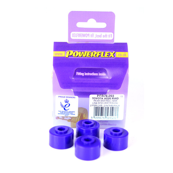 Powerflex link Barra Stabilizzatrice Posteriore a Telaio Toyota Corolla AE86 RWD - PF-R76203-2 - PFR76-203 - 5055676531933