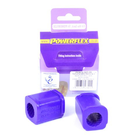 Powerflex bushes for Rear Anti Roll Bar Bush 20mm Toyota MR2 SW20 REV 2 to 5 (1991 - 1999) - PF-R7650720-2 - PFR76-507-20 - 5055676533111