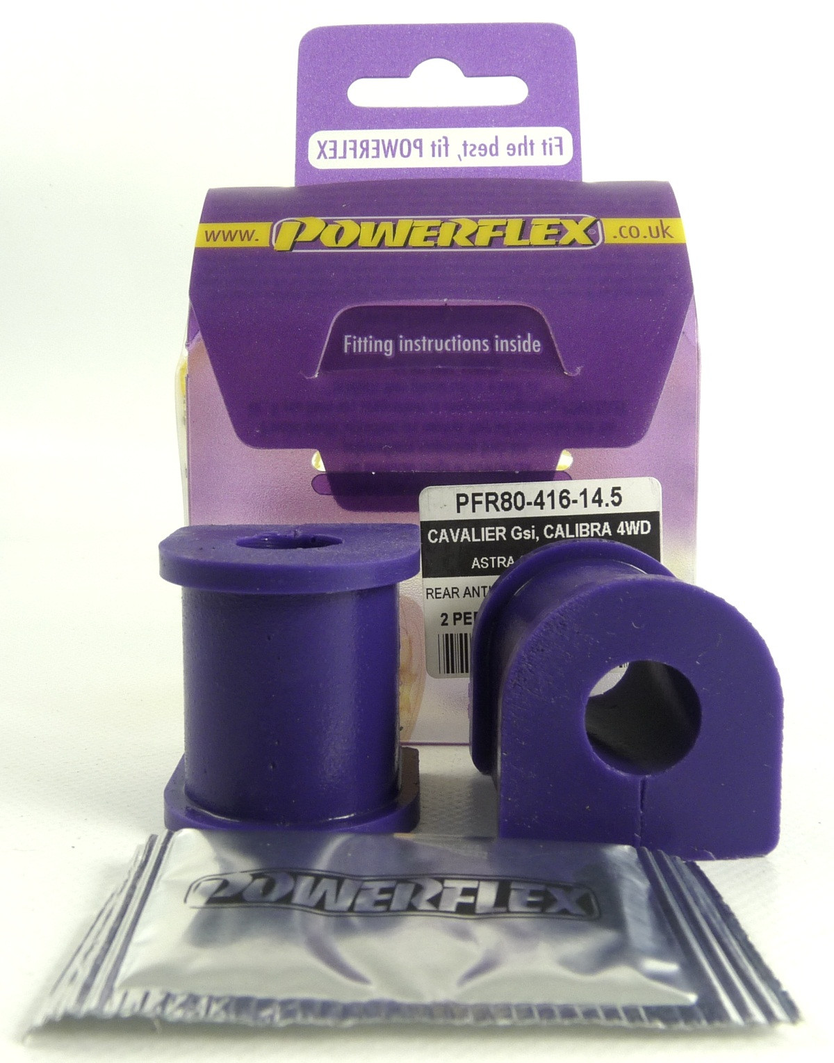 Powerflex Barra Stabilizzatrice Posteriore (interna) 14.5mm Opel Calibra (1989-1997) - PF-R80416145-2 - PFR80-416-14.5 - 5055676509901