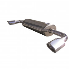 Auspuff Inoxcar DUPLEX 1X120X80 Schrägstrich AUDI TT TYPE 8J 2.0 TFSI 200PS nach 2006
