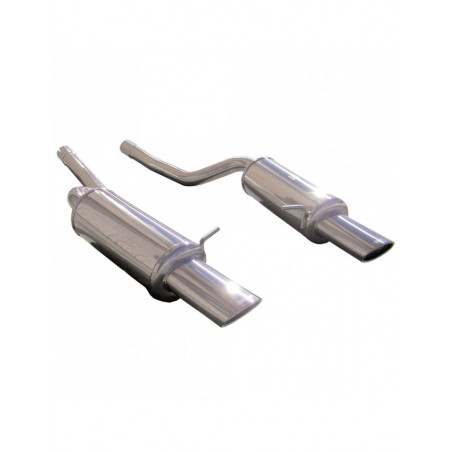 Echappement Inoxcar Silencieux Arrière 1X120X80 droit+gauche AUDI A6 Type 4B RS6 4.2i V8 450CV 2002-2004