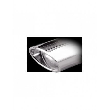 Auspuff Inoxcar Endschalldämpfer hinten 1X120X80 Oblique VOLKSWAGEN GOLF 5 1.6 102PS nach 2004