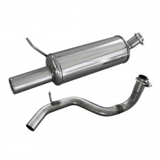 Scarico Inoxcar Silenziatore Terminale 1X80 VOLKSWAGEN GOLF 4 1.8 20V (125CV) 1997-2003 diam 50