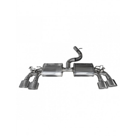 Echappement Inoxcar Silencieux Arrière 2X120X80 D+G + Soupapes avec moteur électrique série / VW GOLF 7 2.0 R TSI 300cv ap 2014