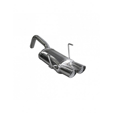 Auspuff Inoxcar Endschalldämpfer hinten 2X70 RACING FIAT 500 1.4 16V 100CV nach 2007 diam 48