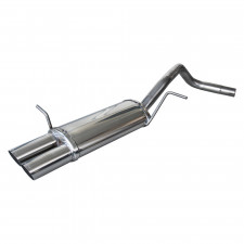 Scarico Inoxcar Silenziatore Terminale 2X70 RACING VOLKSWAGEN POLO (Tipo 9N) 1.4 SPORTLINE (80CV) 2006-2008 diam 45