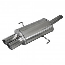 Auspuff Inoxcar Endschalldämpfer hinten 2X76 RACING ALFA ROMEO 156 1.9 JTD 140CV nach 1997 diam 54