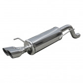 Auspuff Inoxcar Endschalldämpfer hinten 2X80 RACING ABARTH PUNTO EVO 1.4 TURBO MultiAir 165CV nach 2010 diam 60