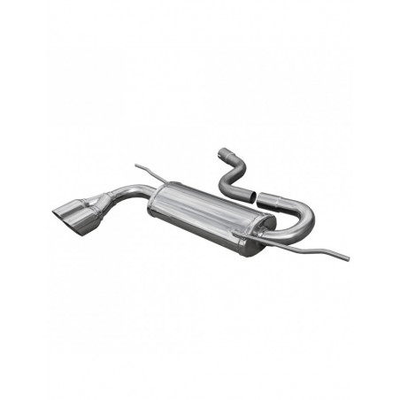 Auspuff Inoxcar Endschalldämpfer hinten 2X80 RACING SEAT LEON II Typ 1P 1.4 Tsi 125PS nach 2010