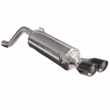 Inoxcar Exhaust Rear Silencer 2X80 X-RACE BLACK EDITION ABARTH PUNTO EVO 1.4 TURBO MultiAir (165HP) after 2010 diam 55