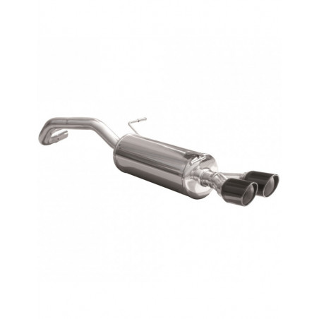 Inoxcar Exhaust Rear Silencer 2X80 X-RACE BLACK EDITION AUDI A1 (Type 8X) 1.4 TURBO (122HP) after 2011