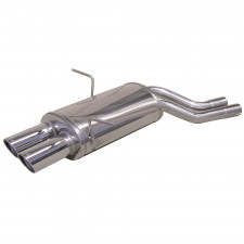 Auspuff Inoxcar Endschalldämpfer hinten 2X80 X-RACE BMW E46 320i 150PS nach 1998
