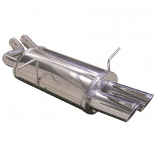 Inoxcar Exhaust Rear Silencer 2X80 X-RACE BMW E46 330i-Ci-Xi (230HP) after 2000