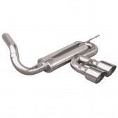 Echappement Inoxcar Silencieux Arrière Central 2X102 RACING FORD FOCUS Mk3 type MK3 2.0T ST 250CV après 2012 diam 60