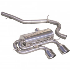 Scarico Inoxcar Silenziatore Terminale Centrale 2X102 RACING VOLKSWAGEN GOLF 6 2.0 R TSI 4MOTION (270CV) dopo il 2010