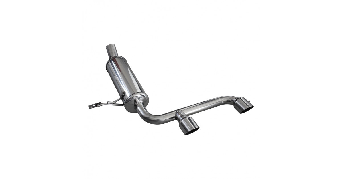 Auspuff Inoxcar Endschalldämpfer hinten Mitte 2X80 RACING RENAULT MEGANE 2 2.0 16V RS TURBO 225CV nach 2004 diam 60