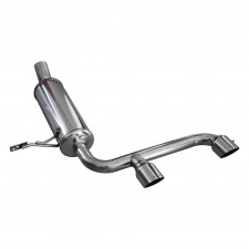 Auspuff Inoxcar Endschalldämpfer hinten Mitte 2X80 RACING RENAULT MEGANE 2 2.0 16V RS TURBO 225CV nach 2004 diam 60