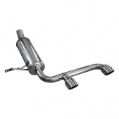 Auspuff Inoxcar Endschalldämpfer hinten Mitte 2X80 RACING RENAULT MEGANE 2 2.0 16V RS TURBO 225CV nach 2004 diam 60